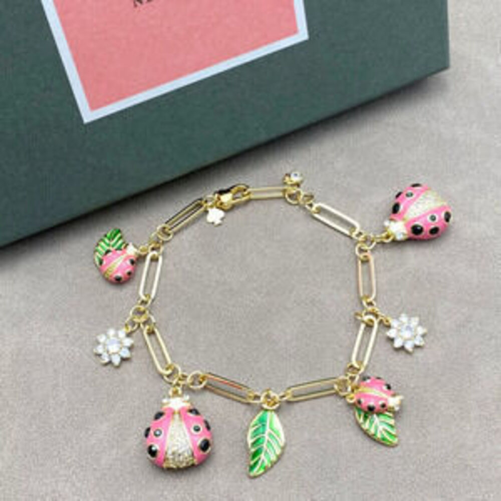 kate spade 3D Enamel Ladybug Zircon Bracelet